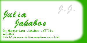 julia jakabos business card